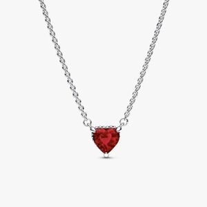 PANDORA Sparkling Heart Halo Pendant Collier Necklace 392542C01-45